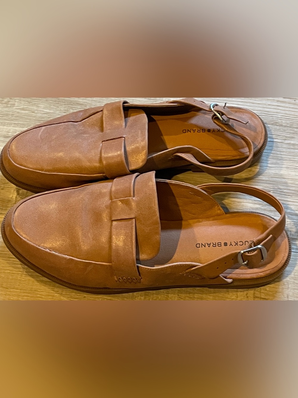 Lucky Brand Louisaa Mule 11w Slingback  Brown  Loafer
